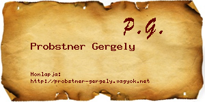 Probstner Gergely névjegykártya