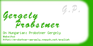 gergely probstner business card